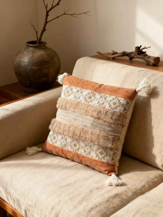 Cushion Cover Trends 2025: Ethnic Geometric Patterns & Artisan Textiles for Modern Homes - Fucolina