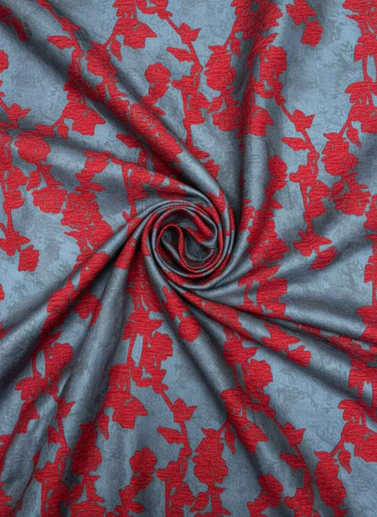 Court Rose Chenille Jacquard Fabric: Timeless Elegance for Luxury Home Décor