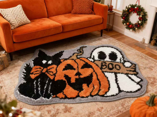 Halloween Home Decor 2025: Spooky-Chic Rugs & Flocked Carpets to Transform Your Space
