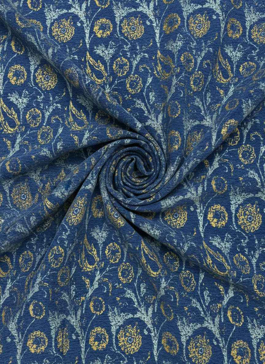 European Retro Paisley Pattern Chenille Jacquard Fabric