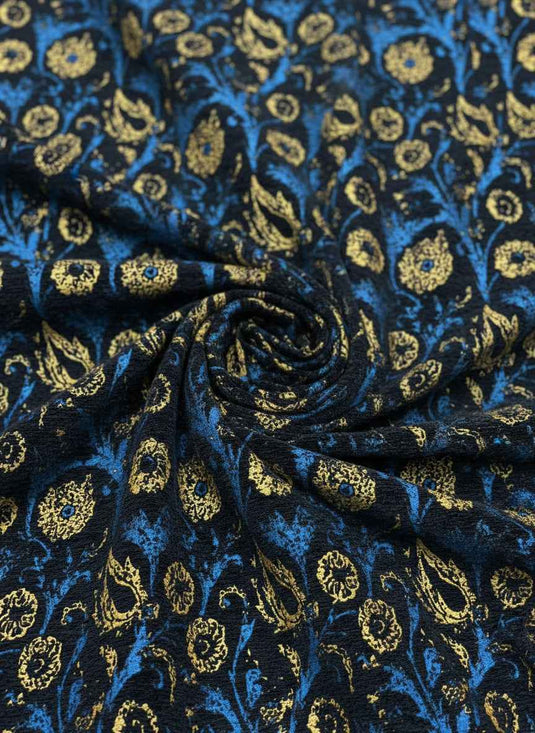 European Retro Paisley Pattern Chenille Jacquard Fabric