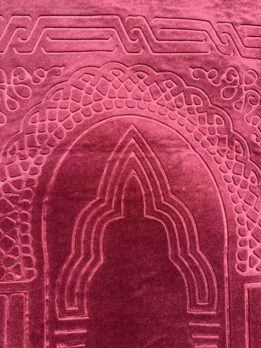 Burgundy Geometric Arch Prayer Rug - Fucolina
