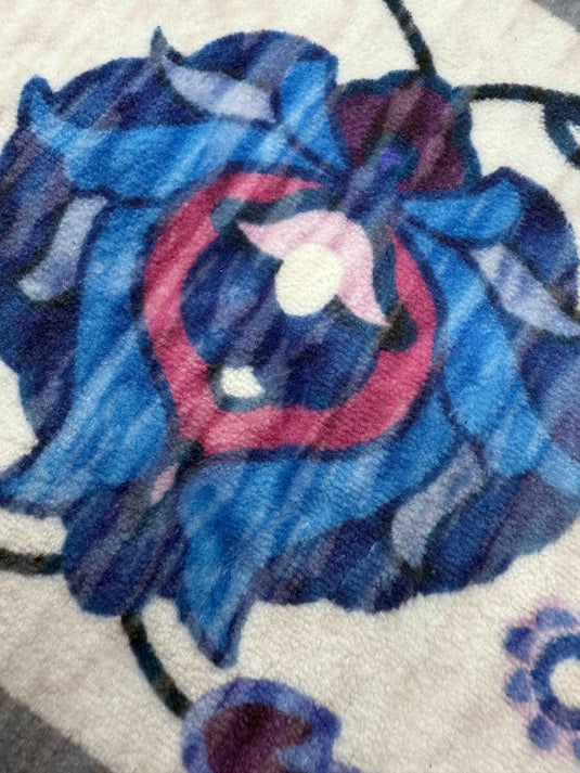 Vintage blue palace style faux cashmere carpet