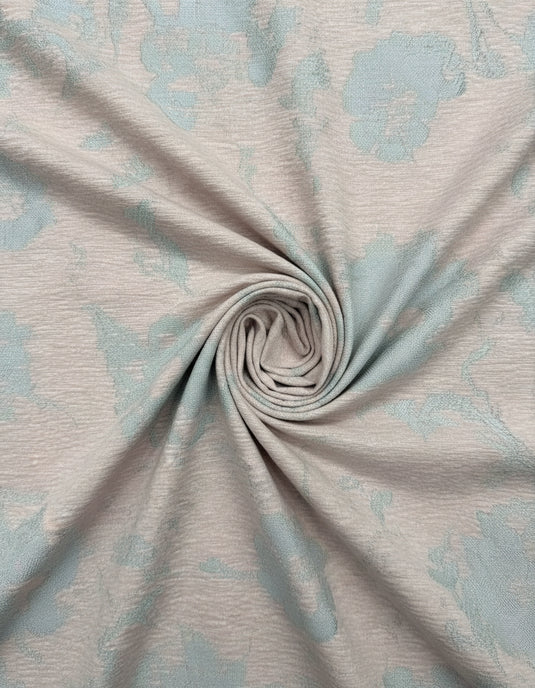 Vintage distressed floral jacquard fabric