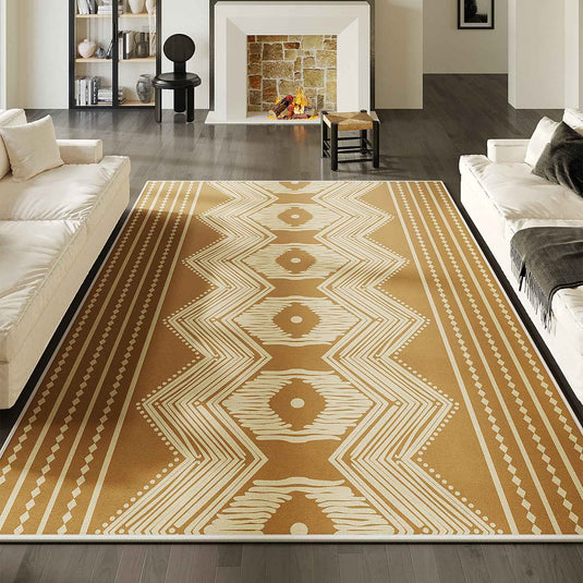Bohemian geometric pattern ultra-fine cashmere rug
