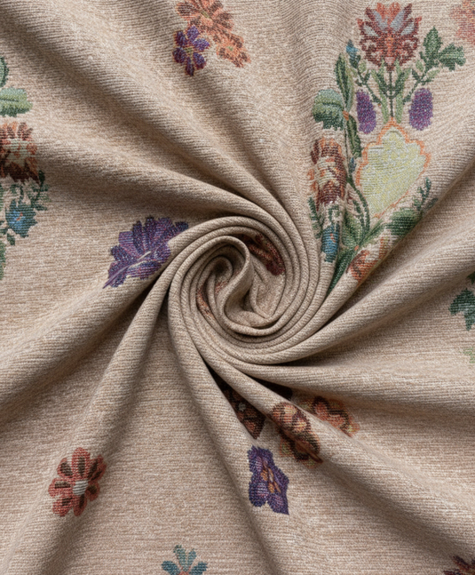 Vintage Floral Jacquard Fabric Color Card (Multiple Colors Available)