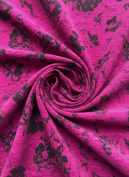 Vintage distressed floral jacquard fabric