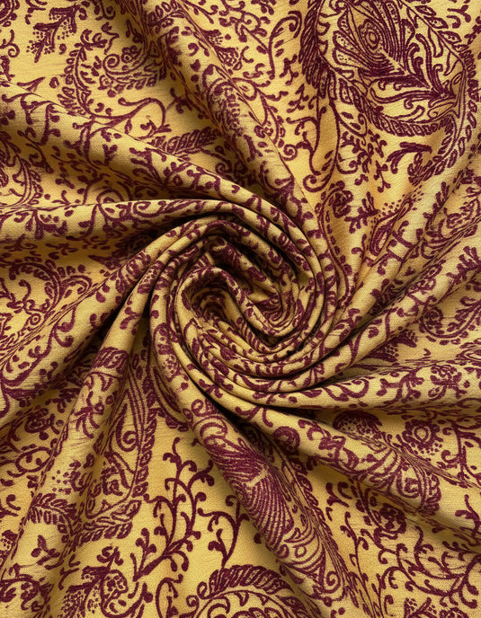 Paisley Pattern Jacquard Fabric Color Card (Multiple Colors Available)