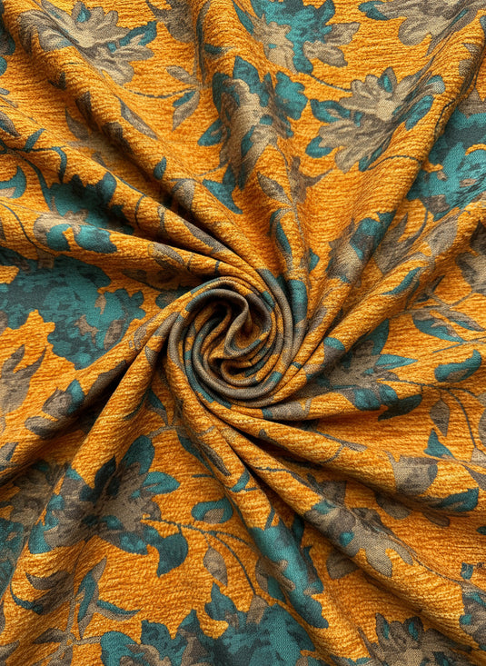 Vintage Floral Jacquard Fabric Color Card (Multiple Colors Available)