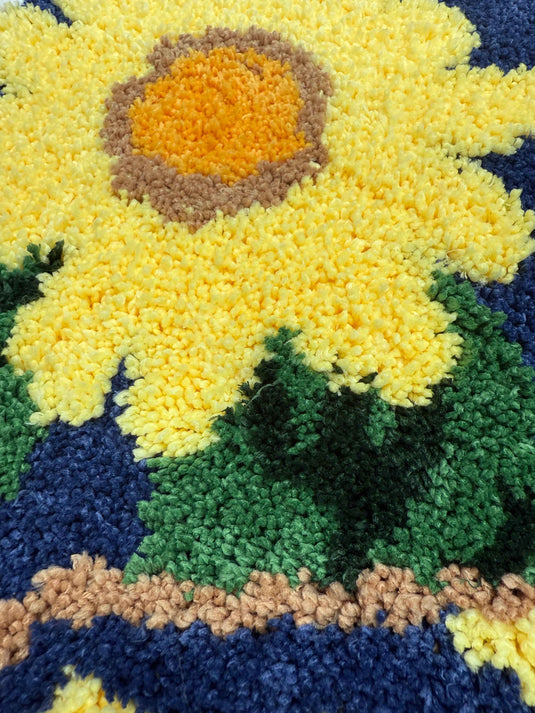 Cute cartoon duck flocking mat