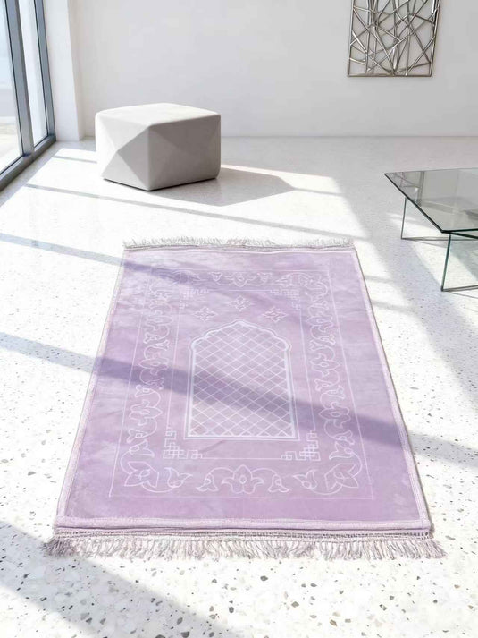 Lavender Floral Arch Prayer Rug - Fucolina