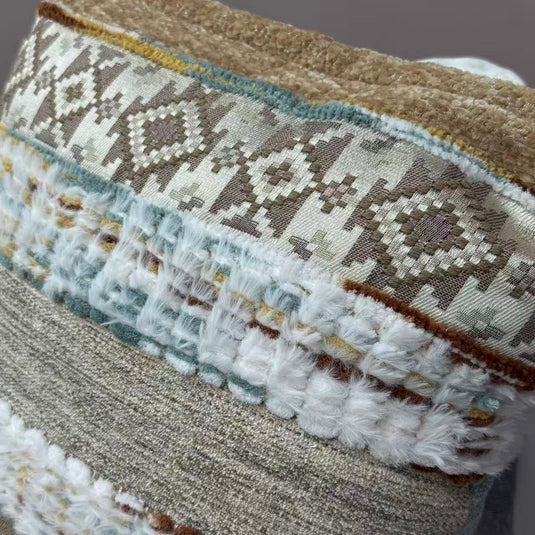 Ethnic Style Jacquard Plush Pillow/Cushion Cover - Fucolina