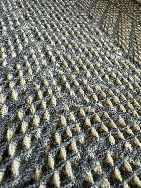 Modern Minimalist Herringbone Waffle Weave Floor Mat
