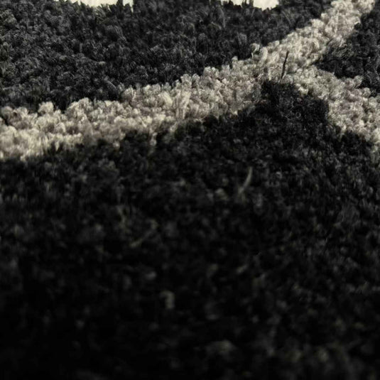 Takashi Murakami Inspired Flower Tufted Rug | Black & Grey Kaikai Kiki Art Mat - Fucolina