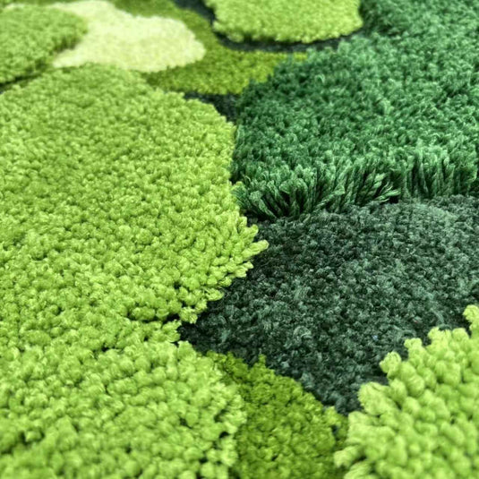 3D Moss Tufted Rug | Realistic Green Botanical Accent Floor Mat - Fucolina