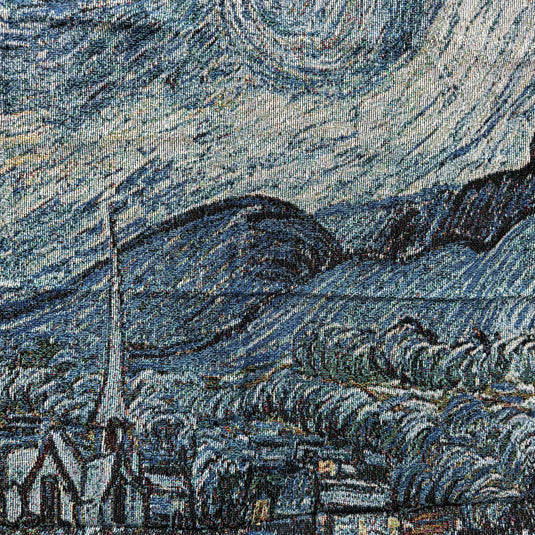 "The Starry Night" by Vincent van Gogh Woven Tapestry | Famous Art Blanket - Fucolina