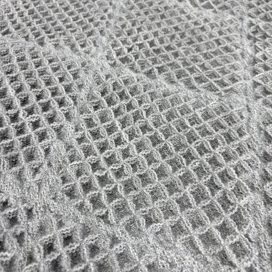 Light Grey Diamond Waffle Weave Mat | Dining Room, Bedroom, Bathroom Floor Mat - Fucolina