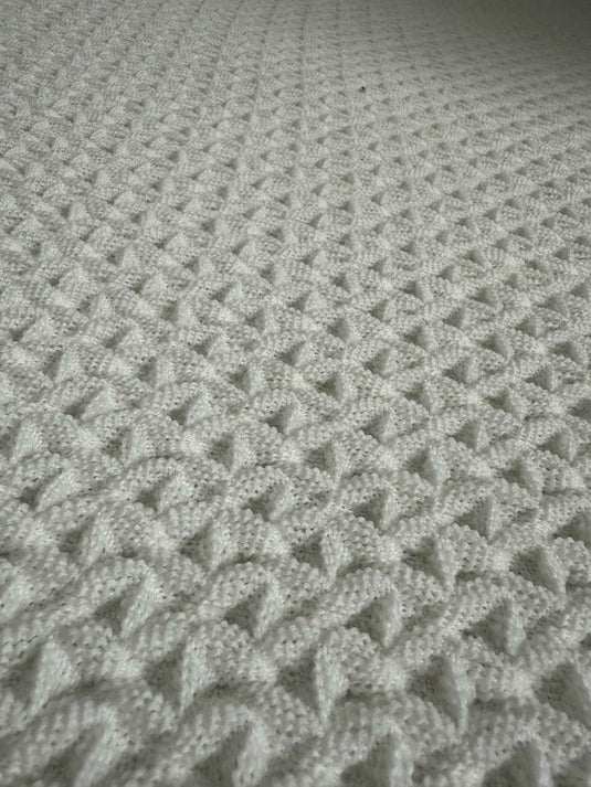 White Woven Carpet For Living Room - Fucolina