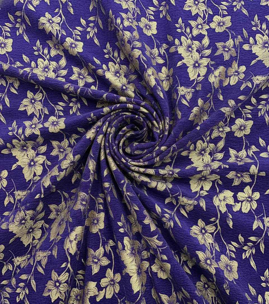Elegant Vine Floral Chenille Jacquard Fabric