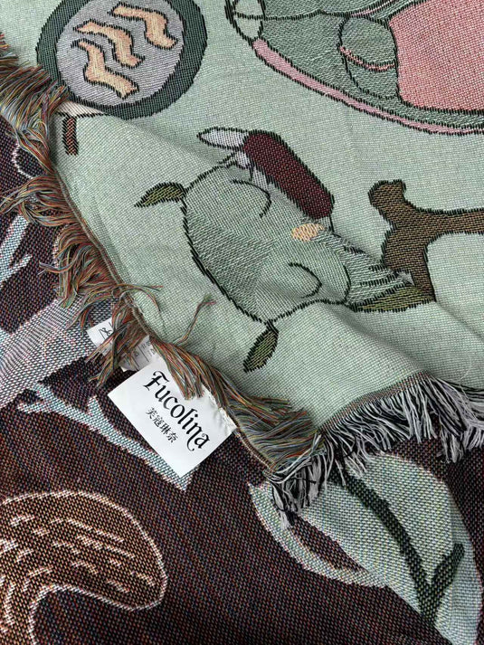 Camping Theme Textile Wallpaper Tapestry with Outdoor Elements for Wall Decor - Fucolina