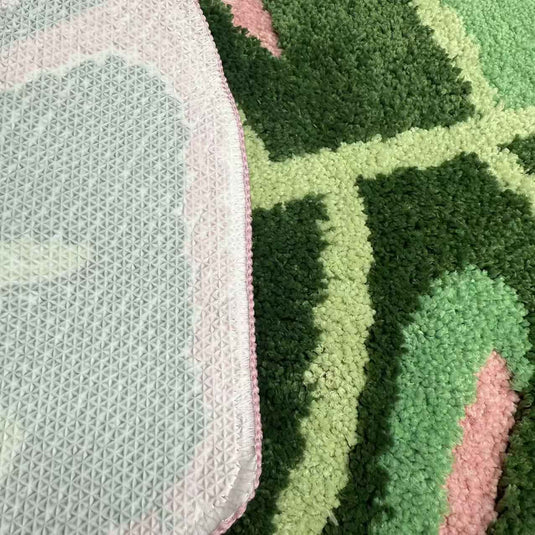 Monstera Leaf Tufted Rug | Botanical Plant Accent Mat for Bohemian Decor - Fucolina