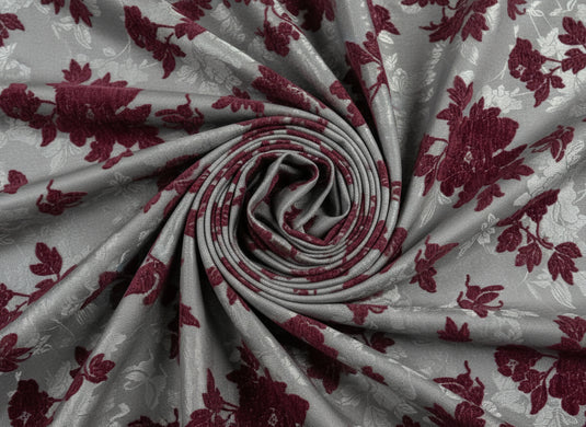Chinese - Style Floral and Butterfly Jacquard Fabric Color Card (Multiple Colors Available)