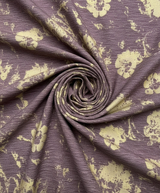 Vintage distressed floral jacquard fabric