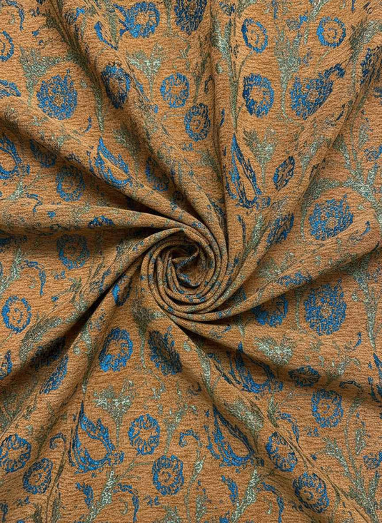 European Retro Paisley Pattern Chenille Jacquard Fabric