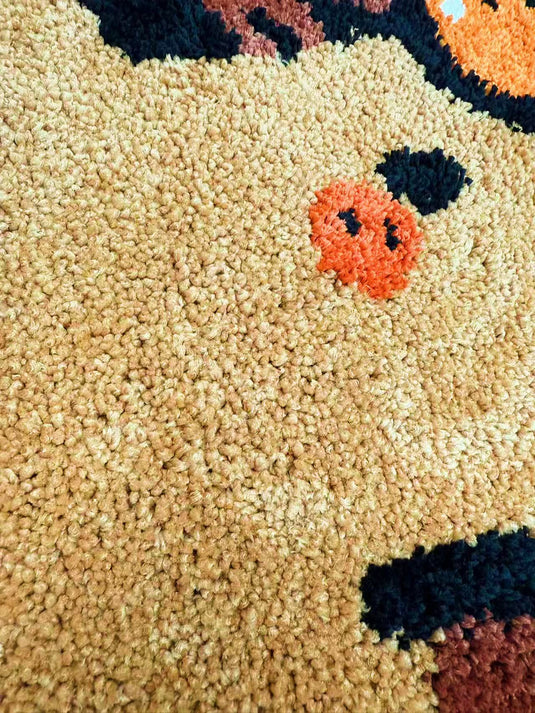Cute Capybara-shaped Flocked Carpet