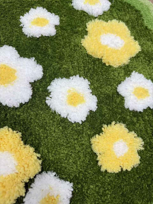 Healing Flower Bush-shaped Flocked Carpet