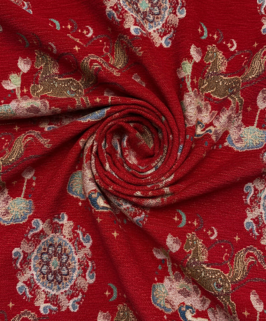 Dunhuang Feilian and Floral Jacquard Fabric Color Card (Multiple Colors Available)