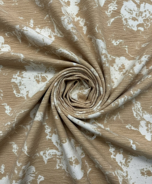 Vintage distressed floral jacquard fabric