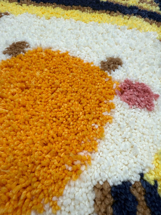 Cute cartoon duck flocking mat