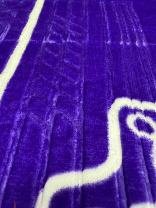 Purple - White Patterned Arch Prayer Rug - Fucolina