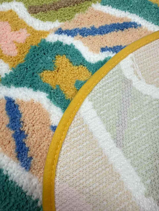 Childlike Egg-shaped Flocked Carpet