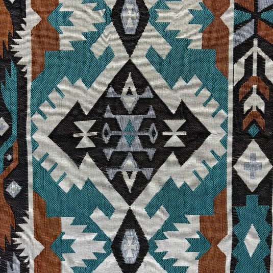 Southwestern Aztec Geometric Woven Tapestry | Tribal Boho Wall Hanging Blanket - Fucolina