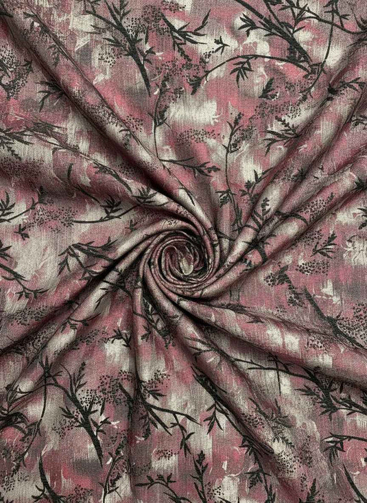 Zen Bamboo Branch Chenille Jacquard Fabric