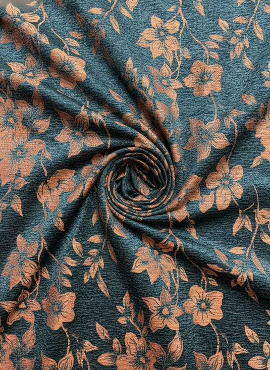 Elegant Vine Floral Chenille Jacquard Fabric