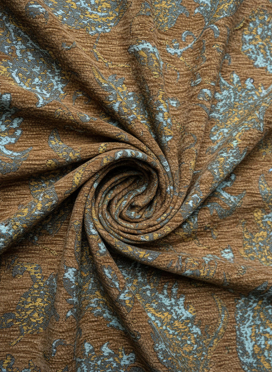 European palace style multi-color patterned jacquard fabric