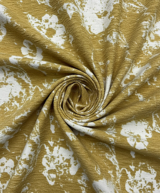 Vintage distressed floral jacquard fabric