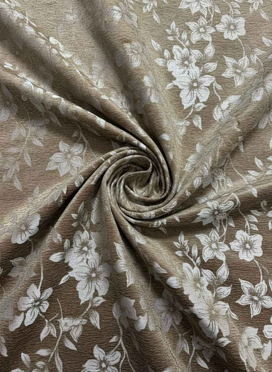Elegant Vine Floral Chenille Jacquard Fabric