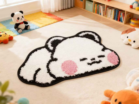 Healing Cute Teddy Bear Flocked Carpet