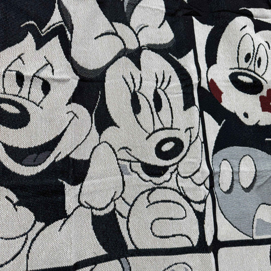 Mickey & Minnie Comic Panel Woven Tapestry | Vintage Disney Pop Art Blanket - Fucolina