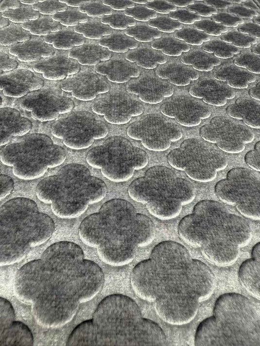 Silver - Black Geometric Prayer Rug - Fucolina