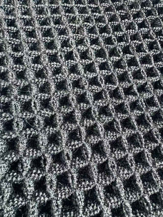 Modern Minimalist Pure Black Waffle Weave Floor Mat