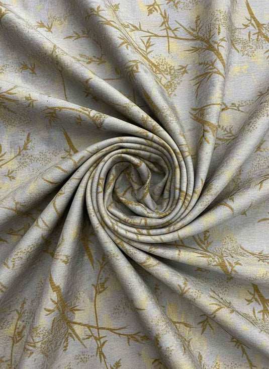 Zen Bamboo Branch Chenille Jacquard Fabric