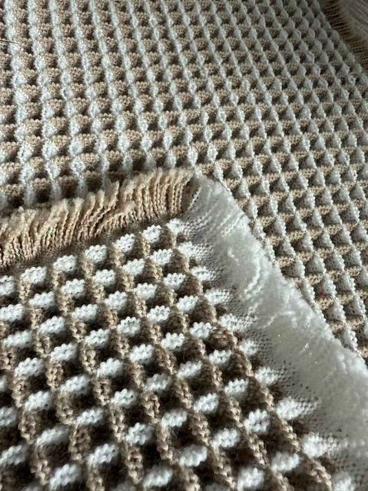 Modern Minimalist Two-color Waffle Weave Floor Mat