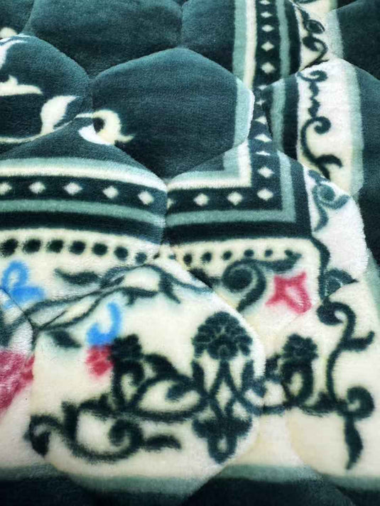 Dark Green Floral Arch Prayer Rug - Fucolina