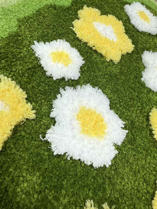 Healing Flower Bush-shaped Flocked Carpet