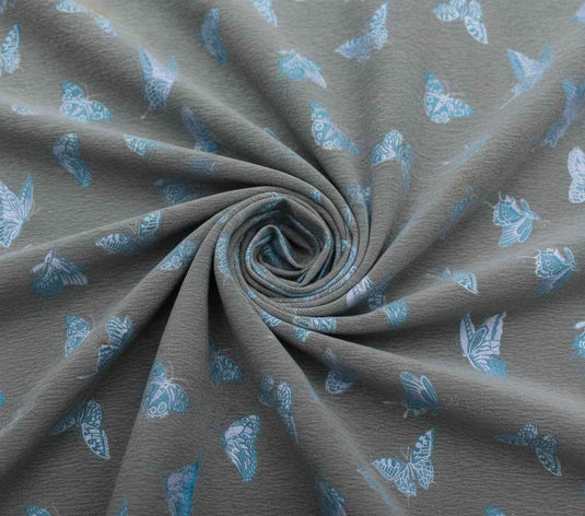 Childlike Butterfly Pattern Chenille Jacquard Fabric